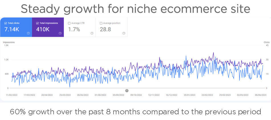 growth for ecommerce site
